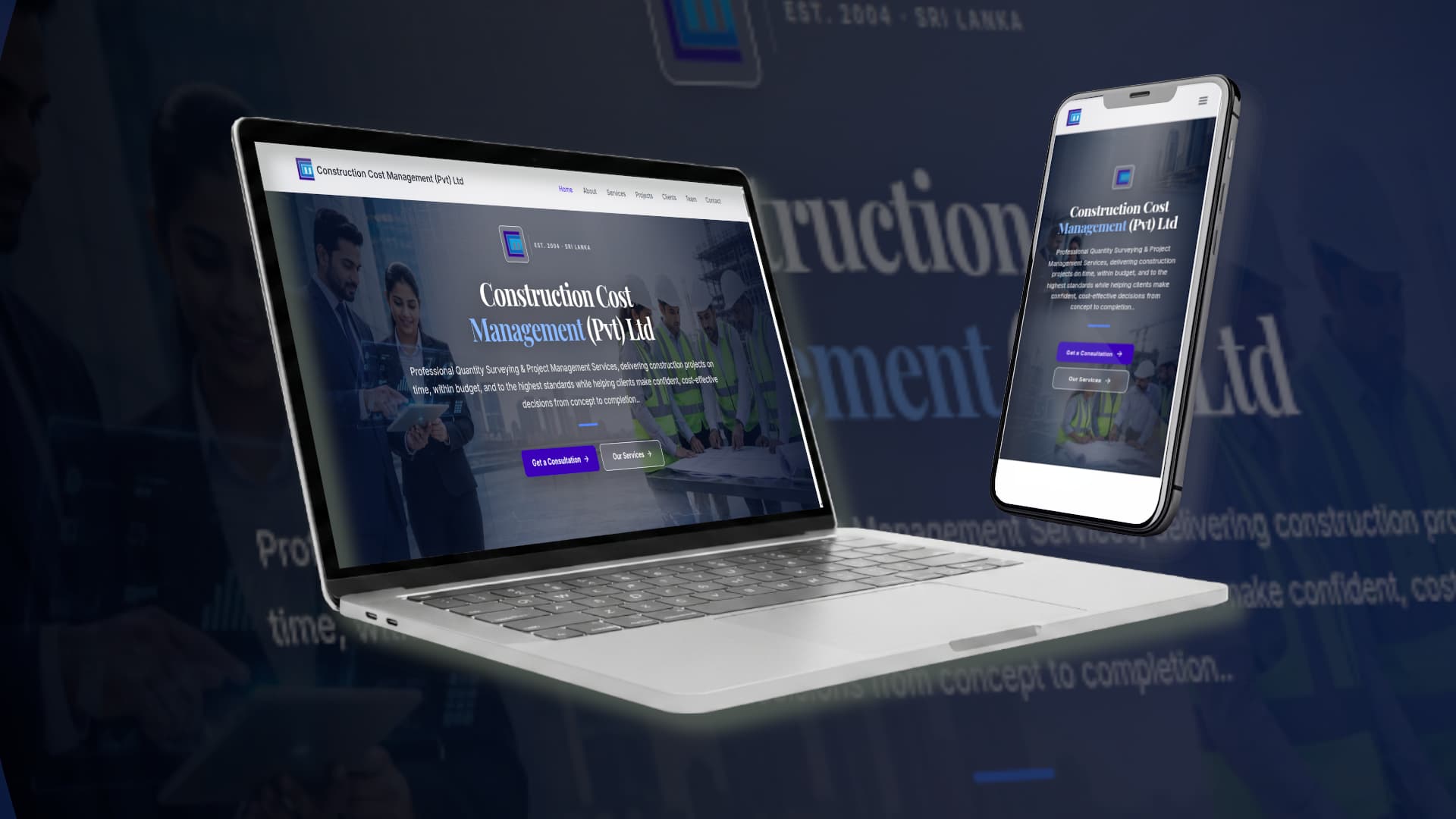 Construction Cost Management Website preview